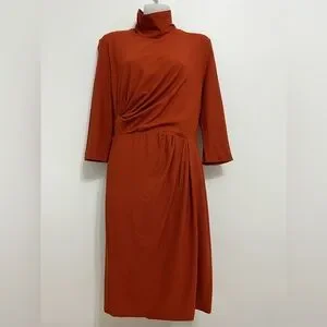 MaxMara | Dresses | Maxmara Rust Midi Dress | Poshmark